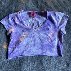 purple tyedye crop top